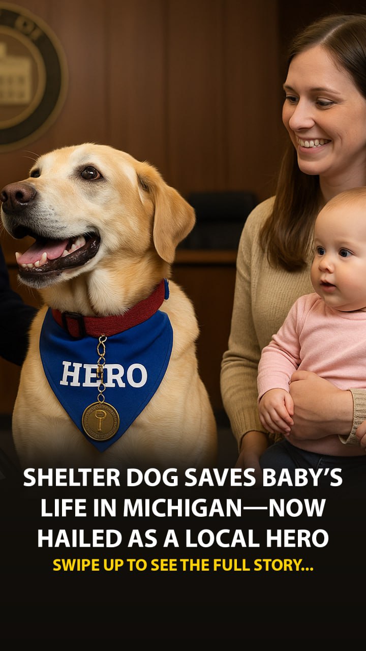 Senior Shelter Dog Saves Baby’s Life in Michigan—Now Hailed as a Local Hero