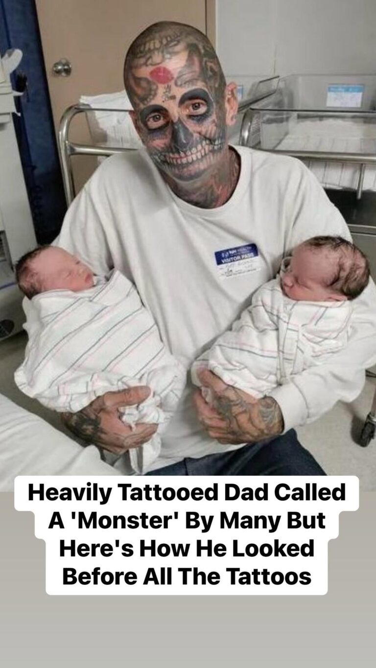 Heavily Tattooed Dad Called A ‘Monster’ By Many But Here’s How He Looked Before All The Tattoos