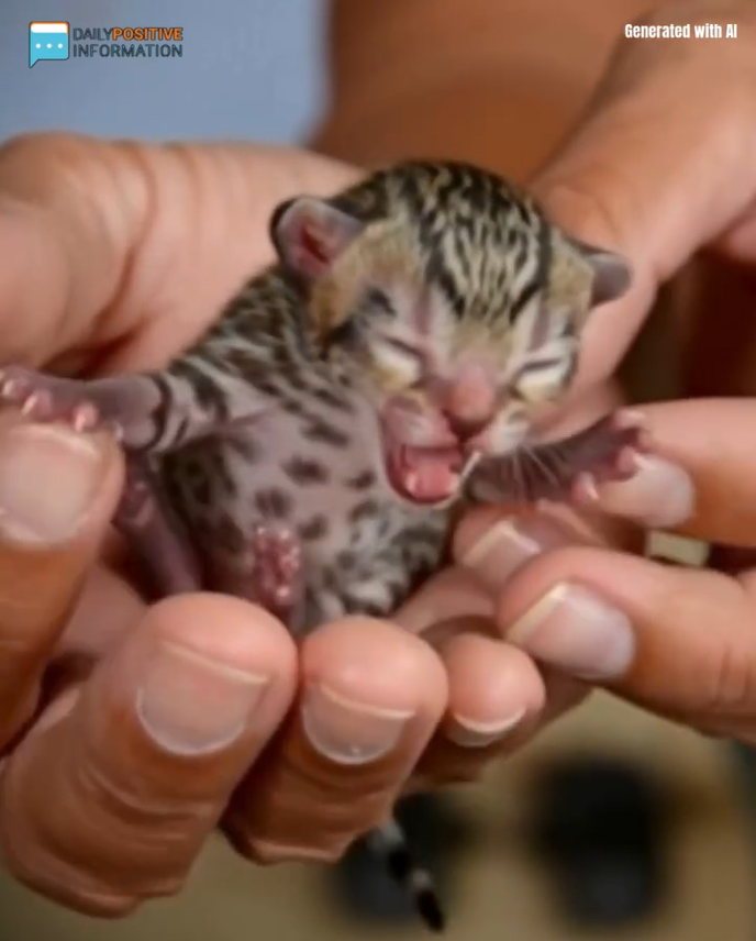 Family Finds Abandoned Cat On The Street – Takes Another Look And Realize It’s Not A Regular Kitten