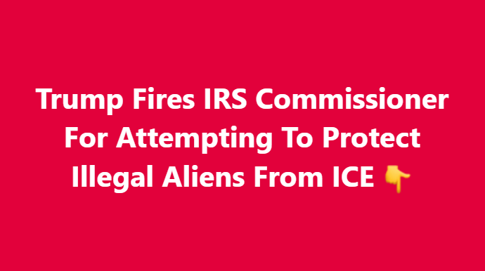 Trump Fires IRS Commissioner For Attempting To Protect Illegal Aliens From ICE