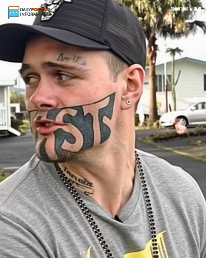 Unemployed Dad With Disturbing Face Tattoo Begs For Job On Facebook